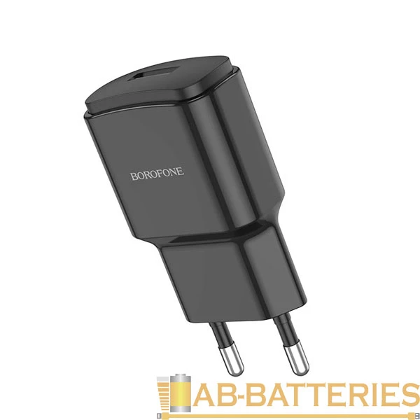 Сетевое З/У Borofone BA48A 1USB 2.1A черный (1/44/176)
