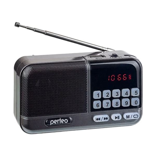 Радиоприемник Perfeo ASPEN 3W пластик microSD USB/Jack3.5 серый (1/10)