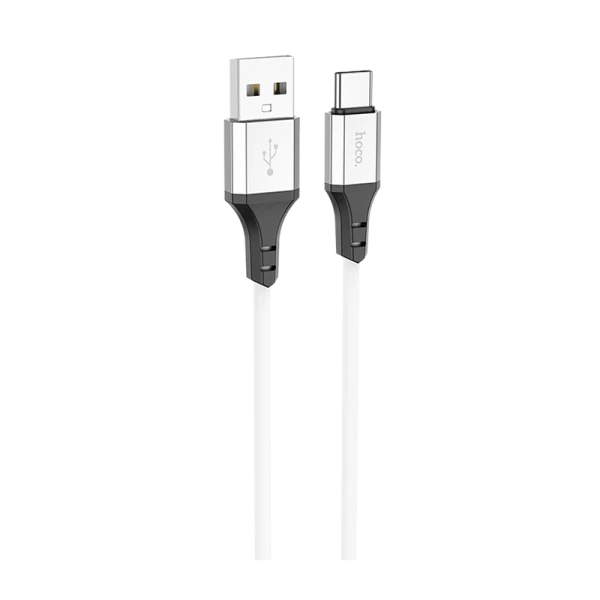 Кабель HOCO X86 USB (m)-Type-C (m) 1.0м 3.0A силикон белый (1/360)