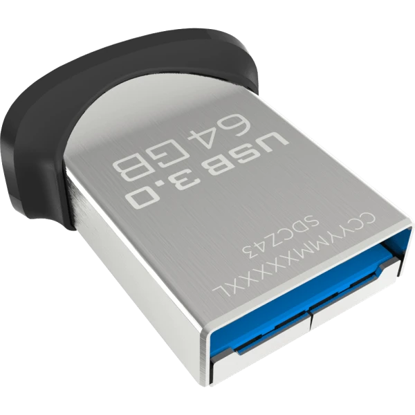 Флеш-накопитель SanDisk Ultra Fit CZ43 64GB USB3.0 пластик черный