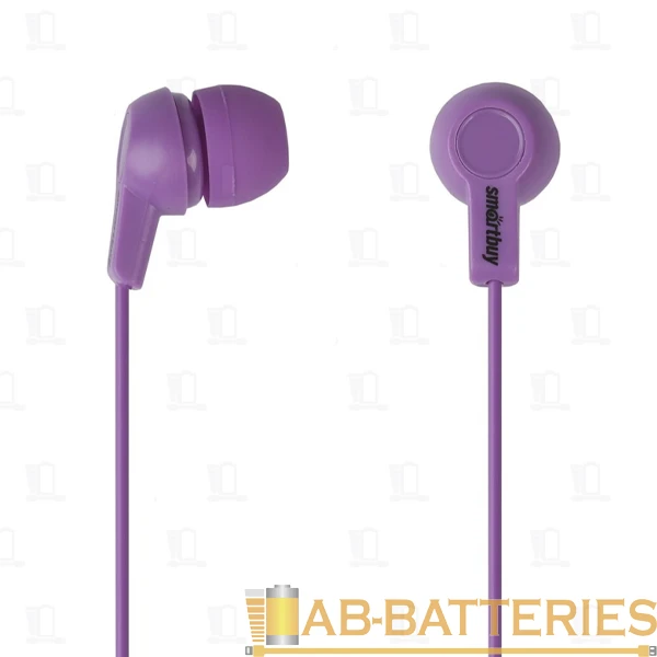 Наушники внутриканальные Smartbuy JAZZ фиолетовый 3 пары вставок (1/60)
