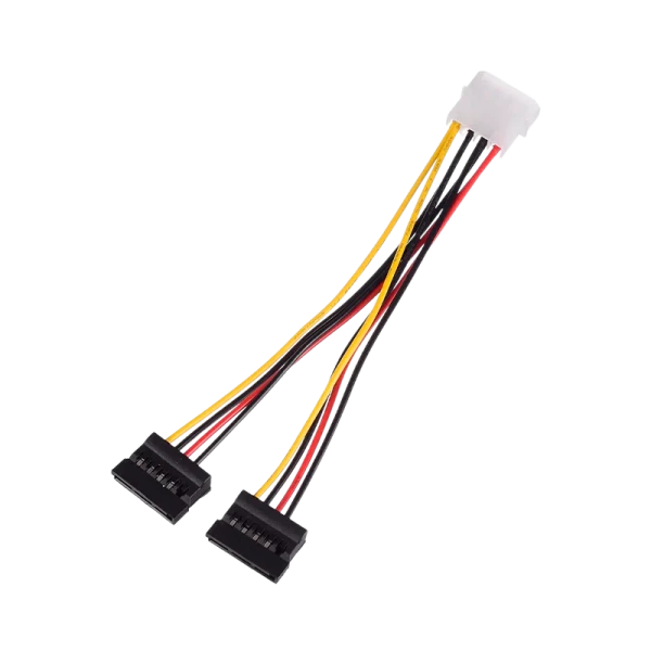 Кабель GoPower MOLEX (f)-2SATA (m) 0.2м PVC RoHS в пакете (1/500)
