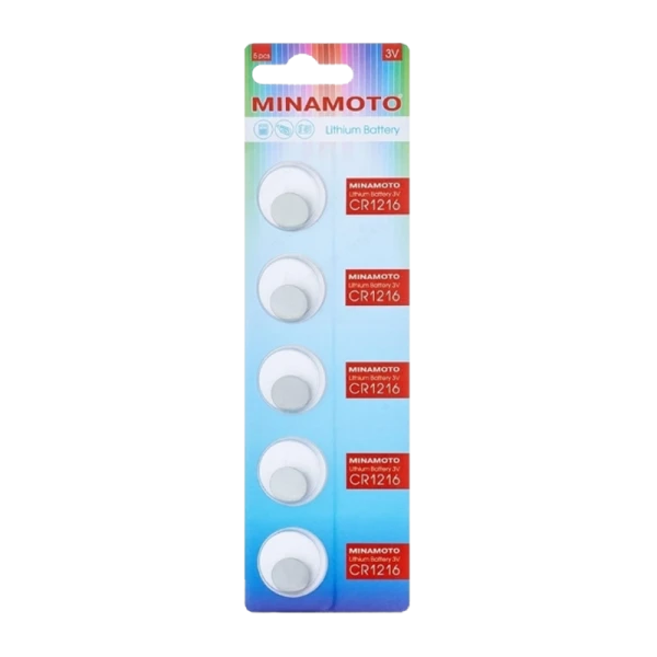 Батарейка Minamoto CR1216 BL5 Lithium 3V (5/100/5000)