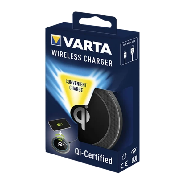 Беспроводное З/У Varta Wireless Qi II 2.0A 5W черный синий