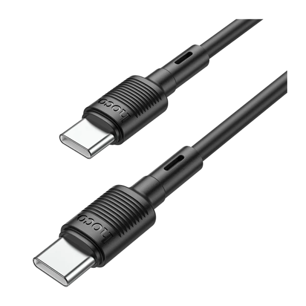 Кабель HOCO X83 Type-C (m)-Type-C (m) 1.0м 3.0A 60W ПВХ черный (1/33/330)