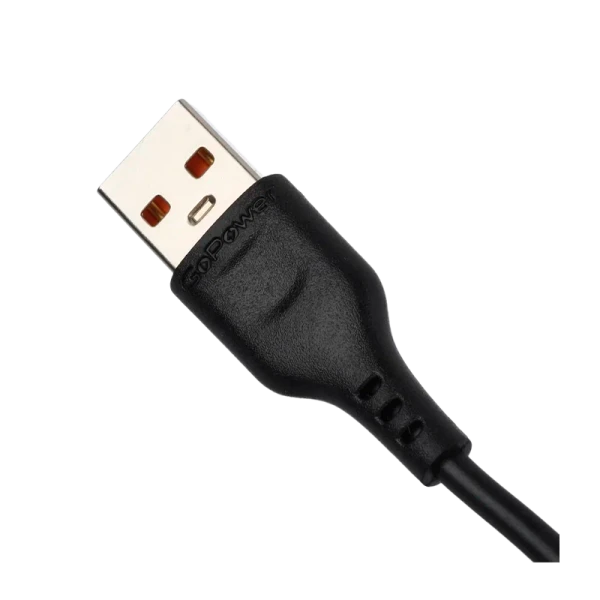 Кабель GoPower GP01L-2M USB (m)-Lightning (m) 2.0м 2.1A черный (1/200/800)
