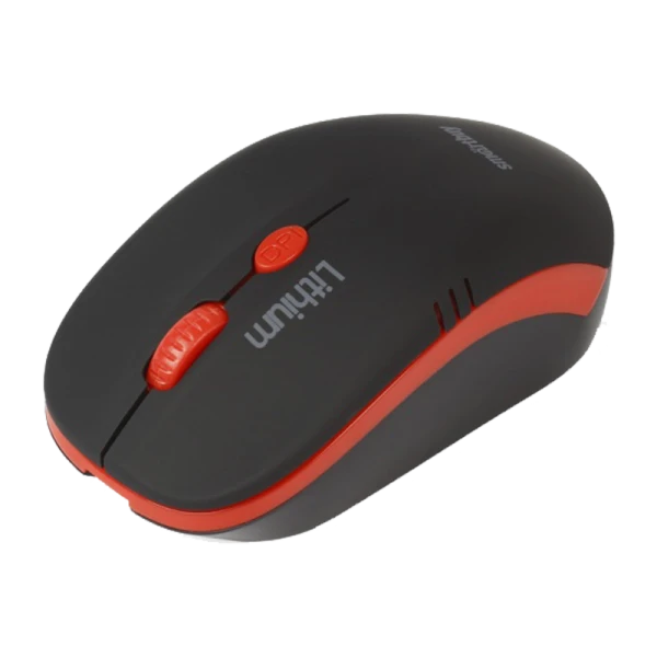 Мышь беспроводная Smartbuy 344CAG ONE классическая USB с зарядкой от USB черный красный (1/40)