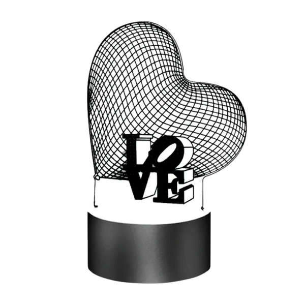 Ночник Camelion NL-400 "Сердце" 3W 220V в розетку RGB