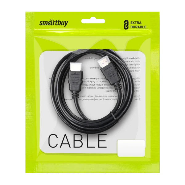 Кабель Smartbuy K-351 HDMI (m)-HDMI (m) 5.0м силикон ver.1.4 черный (1/50)