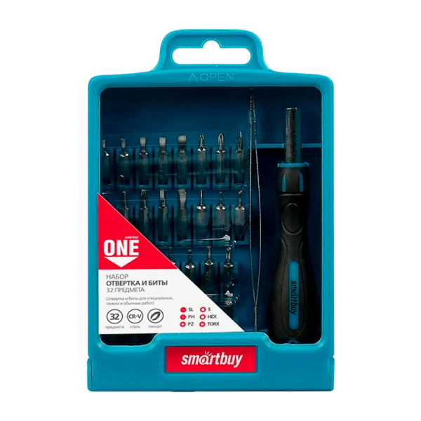 Отвертка Smartbuy ONE Tools с набором насадок 32 предмета CR-V (1/8/48)