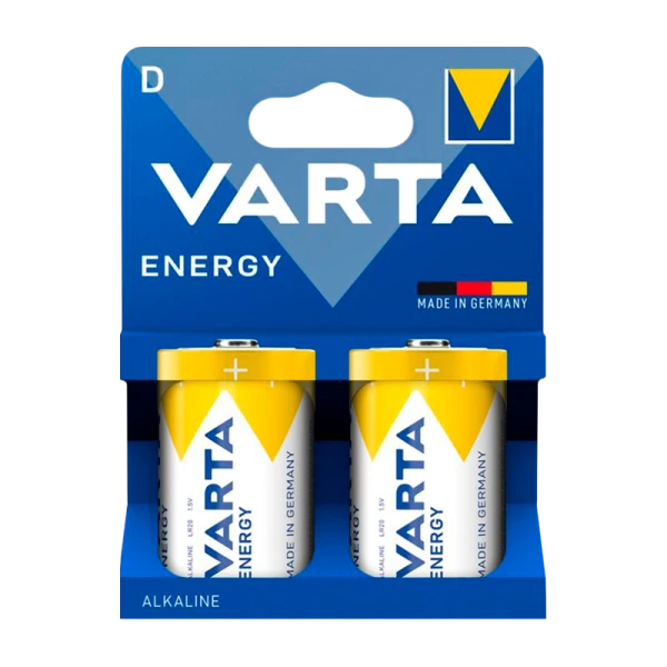 Батарейка Varta ENERGY LR20 D BL2 Alkaline 1.5V (4120) (2/20/100)