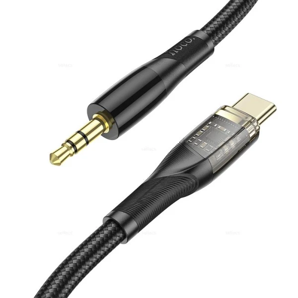 Кабель AUX HOCO UPA25 Jack 3.5mm (m)-Type-C (m) 1.0м нейлон синий (1/31/310)