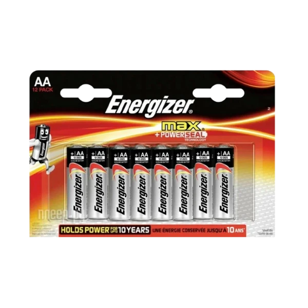 Батарейка Energizer MAX LR6 AA BL12 Alkaline 1.5V (12/72)