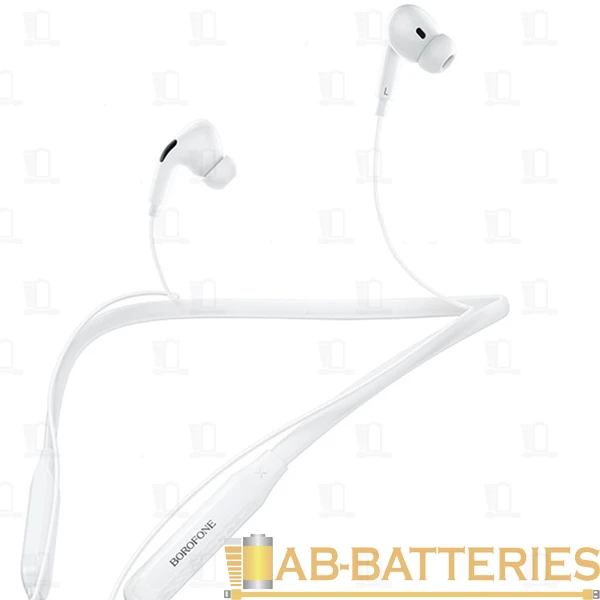 Наушники внутриканальные Borofone BE45 bluetooth 5.0 с микр. спорт. белый (1/80)