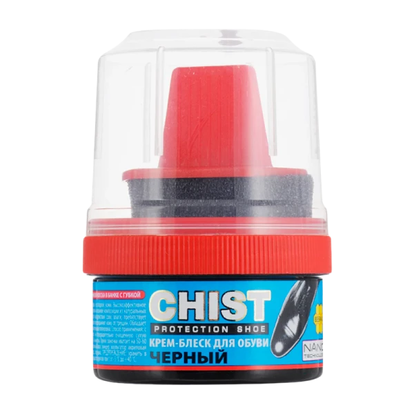 Крем-блеск СHIST с губкой Черный 60мл