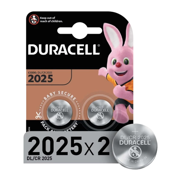Батарейка Duracell CR2025 BL2 Lithium 3V CN (Китай) (2/12/144)