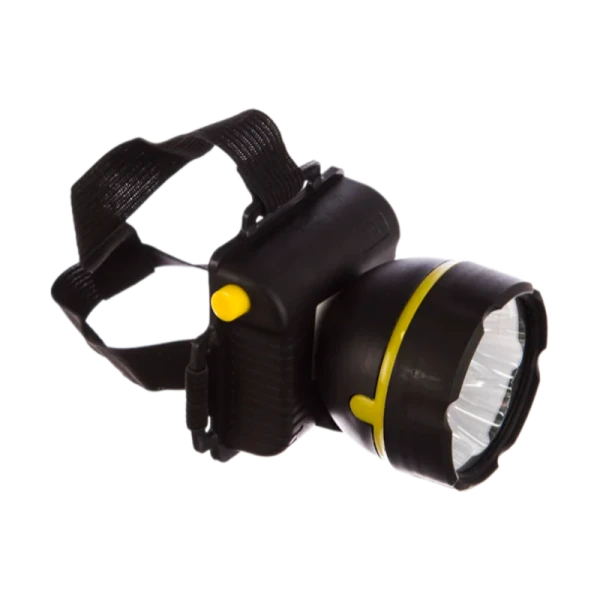 Фонарь налобный Ultraflash 909 1.5W 5LED от батареек черный (1/100)