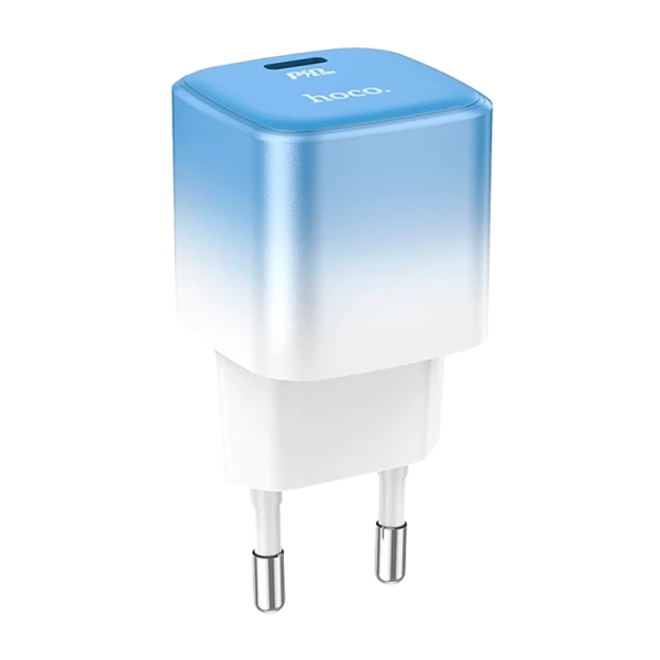 Сетевое З/У HOCO C101A Type-C 20W голубой (1/11/110)