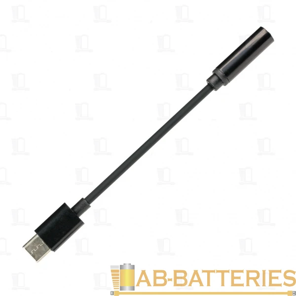 Переходник AUX Smartbuy A221 Type-C (m)-Jack 3.5mm (f) черный (1/200)