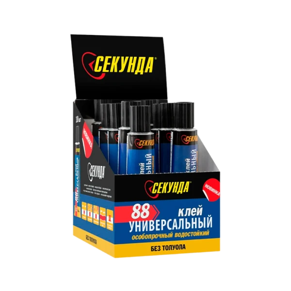 Клей Секунда 88 30мл универсальный особопрочный BOX10 (10/60)