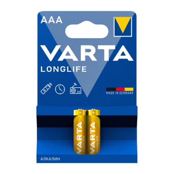 Батарейка Varta LONGLIFE LR03 AAA BL2 Alkaline 1.5V (4103) (2/20/100)