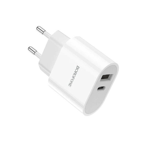 Сетевое З/У Borofone BA62A 1USB/Type-C 2.4A белый