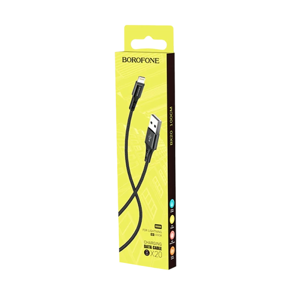 Кабель Borofone BX20 USB (m)-microUSB (m) 1.0м 2.0A нейлон черный (1/648)