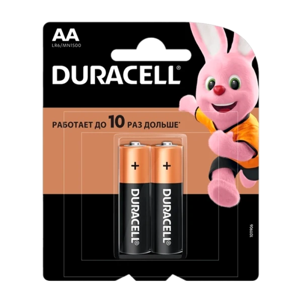 Батарейка Duracell Basic LR6 AA BL2 Alkaline 1.5V (2/24/96/10752)