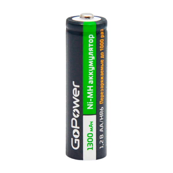 Аккумулятор бытовой GoPower HR6 AA BL2 NI-MH 1300mAh (2/20/240)