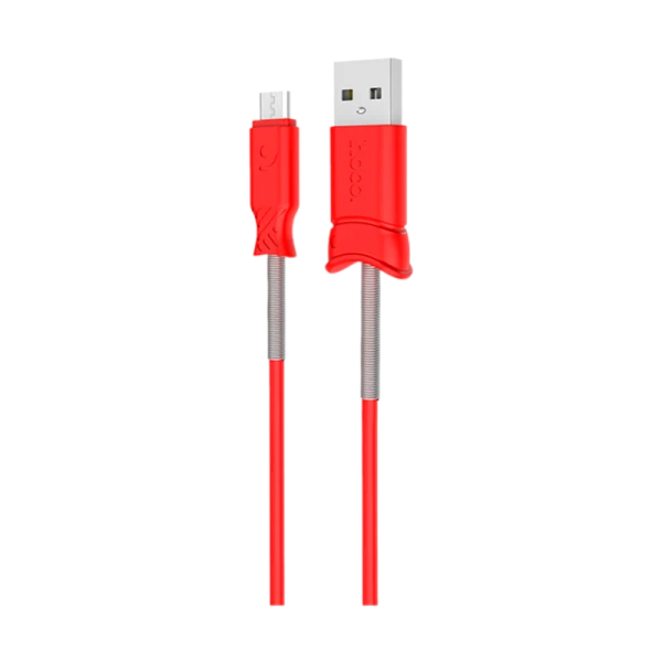 Кабель HOCO X24 USB (m)-microUSB (m) 1.0м 2.4A силикон красный (1/31/310)