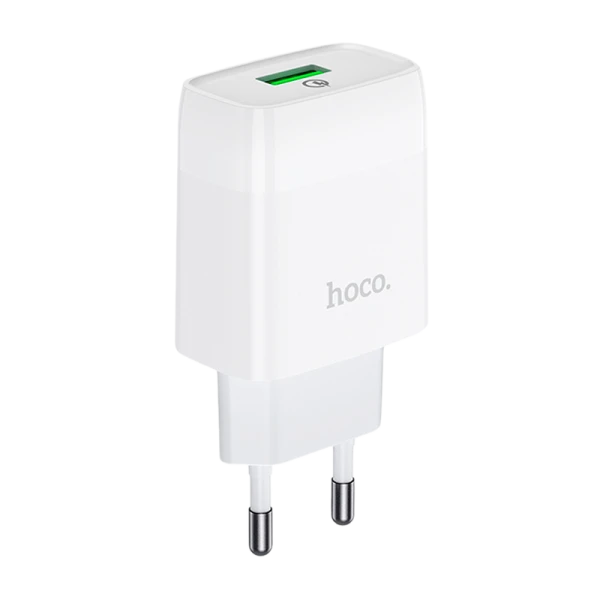 Сетевое З/У HOCO C72Q 1USB 2.4A 18W QC3.0 белый (1/36/216)