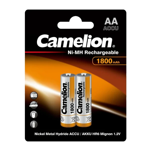 Аккумулятор бытовой Camelion HR6 AA BL2 NI-MH 1800mAh (2/24/384)