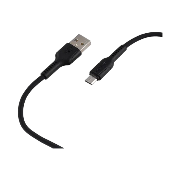 Кабель GoPower GP21M USB (m)-microUSB (m) 1.0м 2.4A силикон черный (1/200/800)