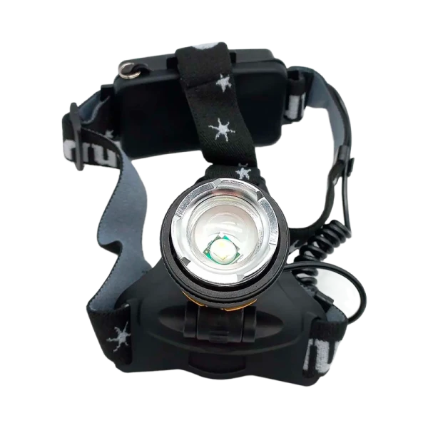 Фонарь налобный Облик 2081 10W COB от аккумулятора 3 режима+ZOOM черный