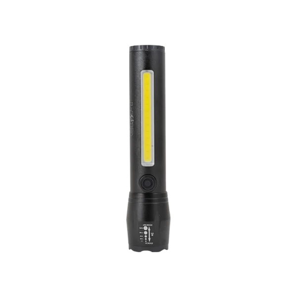 Фонарь светодиодный Старт LHE 518-C1 LED от аккумулятора USB 3 режима+ZOOM черный