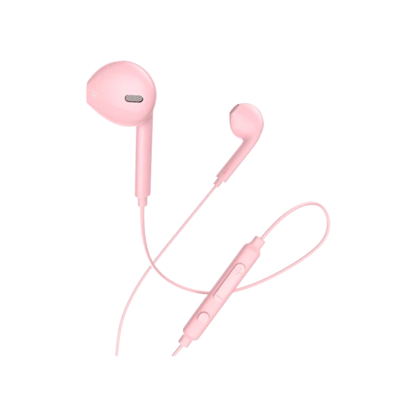 Наушники вставные HOCO M55 с микр. розовый (1/31/310)