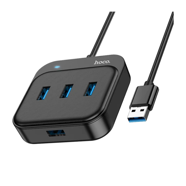 USB-Хаб HOCO HB31 4USB/Type-C Type-C (m) USB3.0 серый (1/19/190)