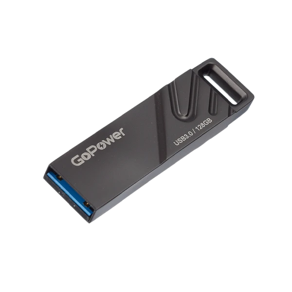 Флеш-накопитель GoPower TITAN 128GB USB3.0 металл черный графит (1/50/1000)