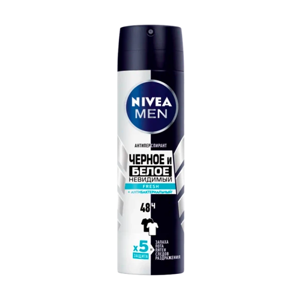 Антиперспирант спрей NIVEA Невидимая защита для черного и белого Fresh 150 мл