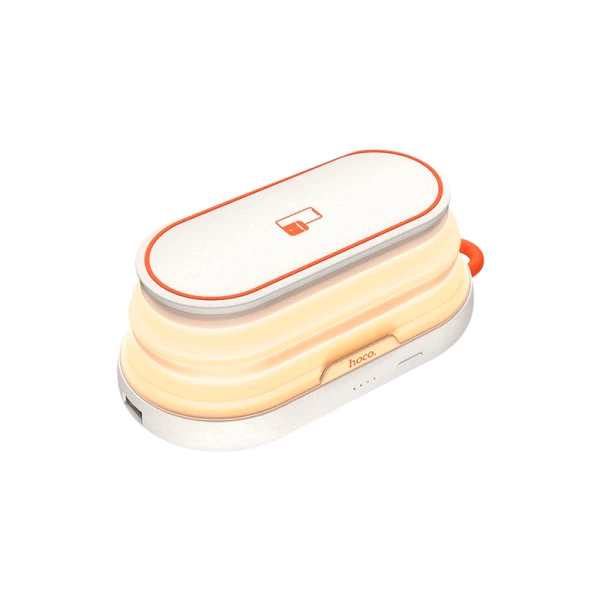 Внешний аккумулятор HOCO S9 5000mAh 1.0A 1USB/Type-C беспр. зар. Qi белый (1/29)