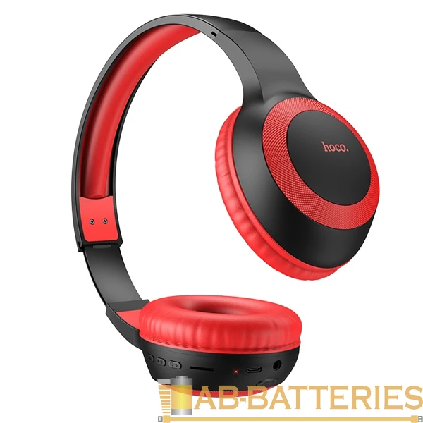 Наушники полноразмерные HOCO W29 bluetooth 5.0 с микр. microSD красный (1/30)
