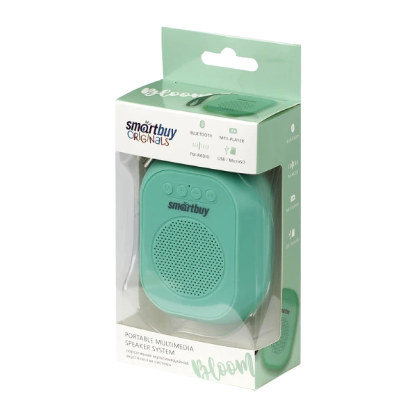 Портативная колонка Smartbuy BLOOM bluetooth 5.0 microSD FM бирюзовый (1/30)