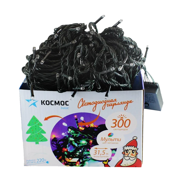 Гирлянда Космос 300 31.5м 8 режимов RGB мульти (1/12)