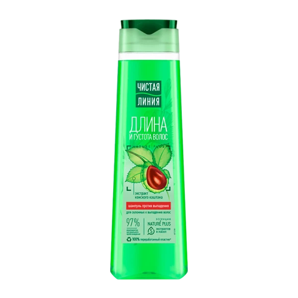 Шампунь Чистая линия против выпадения волос Каштан 400мл