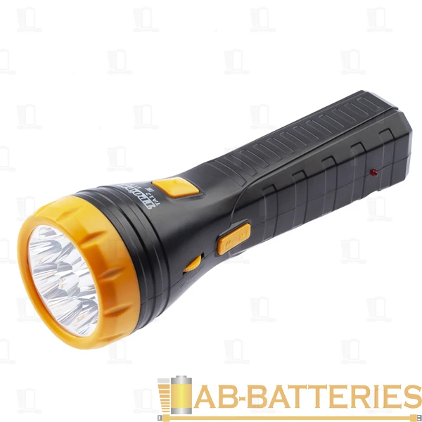 Фонарь туристический Трофи TA12 1W 9LED от аккумулятора FM черный (1/10/60)
