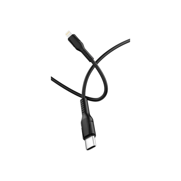 Кабель GoPower GP21TL Type-C (m)-Lightning (m) 1.0м 3.0A 27W силикон черный (1/200/800)