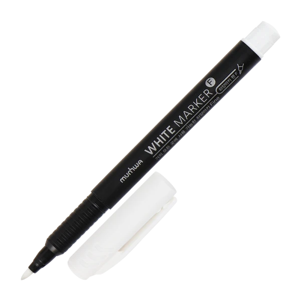 Маркер перманентный MunHwa WHITE MARKER WPM-05 1.0мм спирт белый (1/12/144/576)