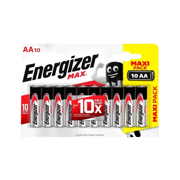 Батарейка Energizer MAX LR6 AA BL10 Alkaline 1.5V (10/120)
