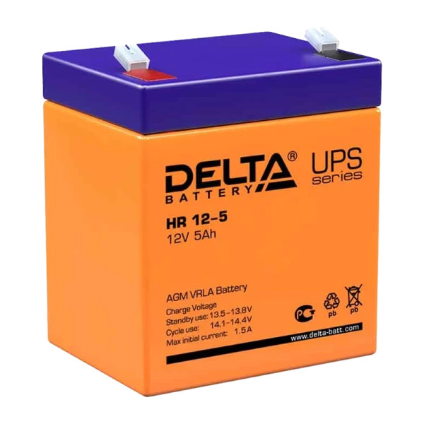 Аккумулятор свинцово-кислотный Delta HR 12-5 12V 5Ah