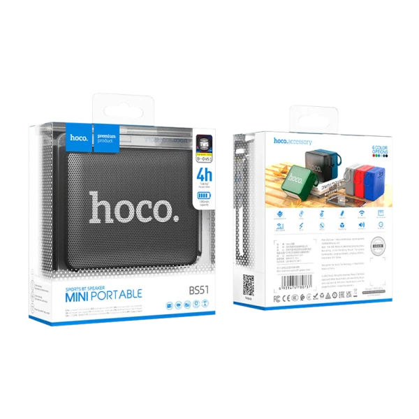 Портативная колонка HOCO BS51 bluetooth 5.2 microSD черный (1/48)